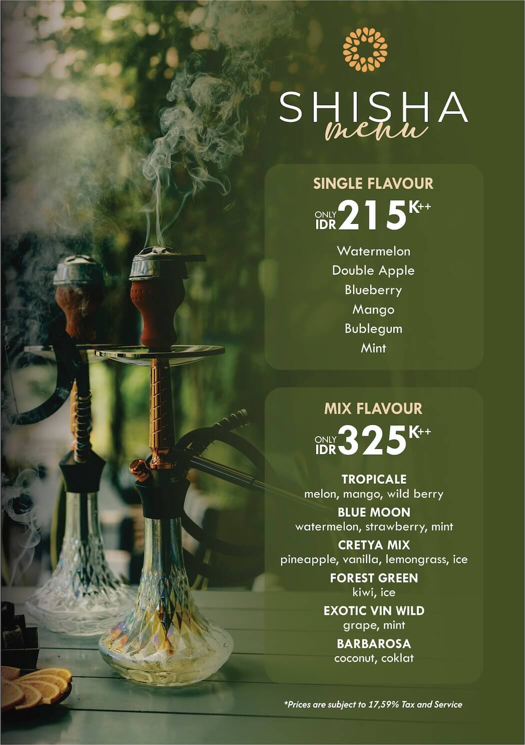 Cretya Jungle Lite menu